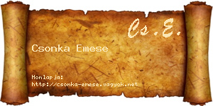 Csonka Emese névjegykártya